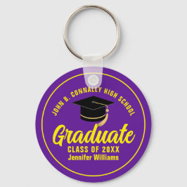 Chaveiro Formando Amarelo Roxo Personalizado 2025 Graduação
