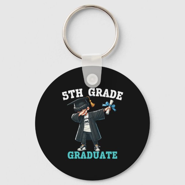Chaveiro Formando De Graduação Engraçado De 5 Boys Dabbing  (Frente)