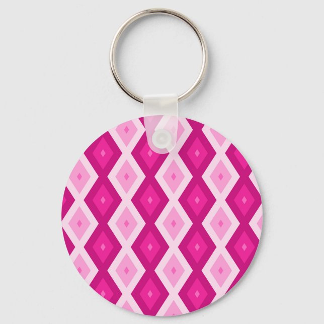 Chaveiro Formas de diamante fuchsia (Frente)