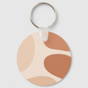 Chaveiro Formas Orgânicas Abstratas Neutras Boho Minimalist
