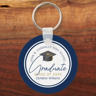 Chaveiro Formatura Azul Marinho Chic Personalizada