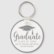Formatura Cinza Prata Chic Personalizada
