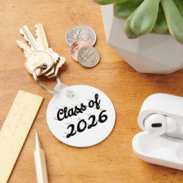 Chaveiro Formatura em script preto da turma de 2026