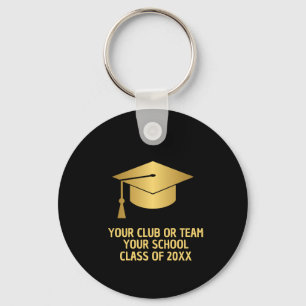 Chaveiro Formatura Personalizada Dourado e Preto