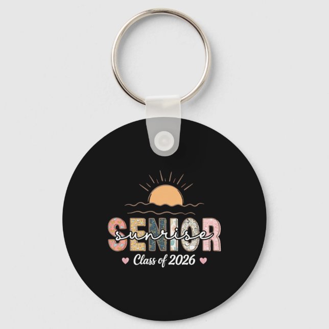 Chaveiro Formatura Sunrise Senior Retro 2026 Seniores De Cl (Frente)