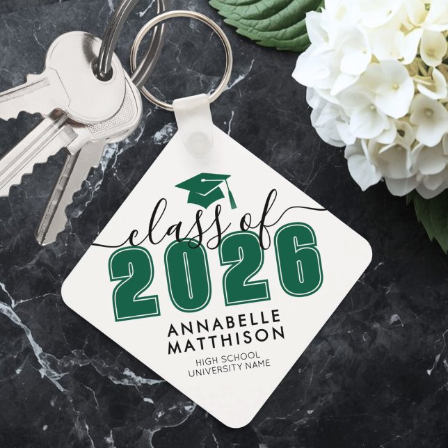 Chaveiro Formatura Verde (Graduate Green Graduation keychain)