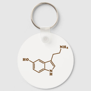 Chaveiro Fórmula química molecular da serotonina
