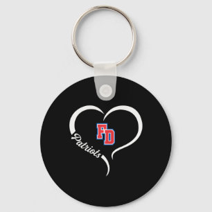 Chaveiro Fort Dorchester Patriots Logo Half Heart Slogan Hs