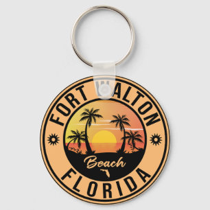 Chaveiro Fort Walton Florida Souvenir Beach Viagens vintage