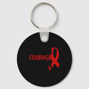 Chaveiro Forte Coragem Fé Doença Cardíaca do Cancer Sanguín