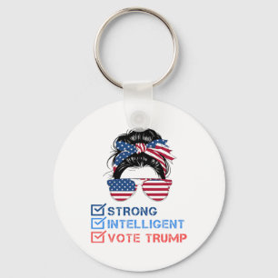 Chaveiro Fortes Mulheres Inteligentes Para Trump Girl Mega