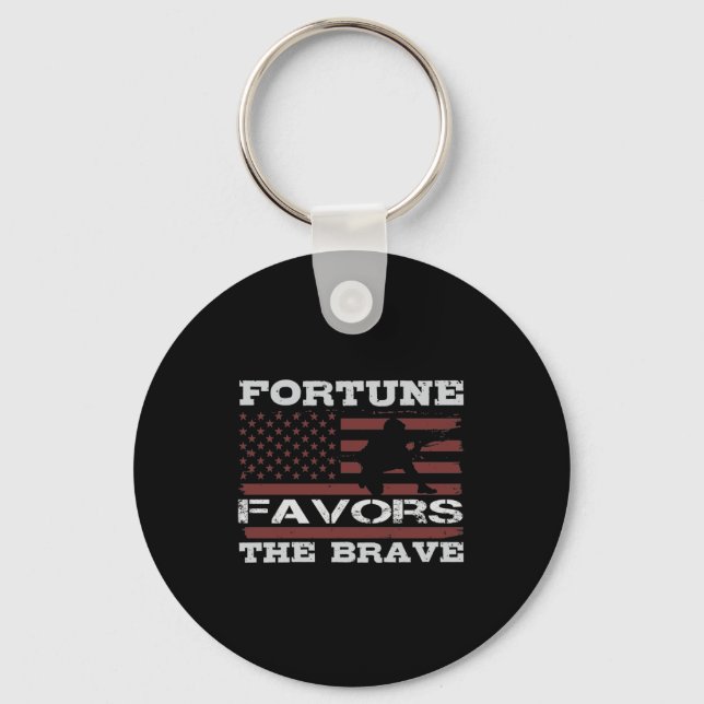 Chaveiro Fortune Favorece A Coragem (Frente)