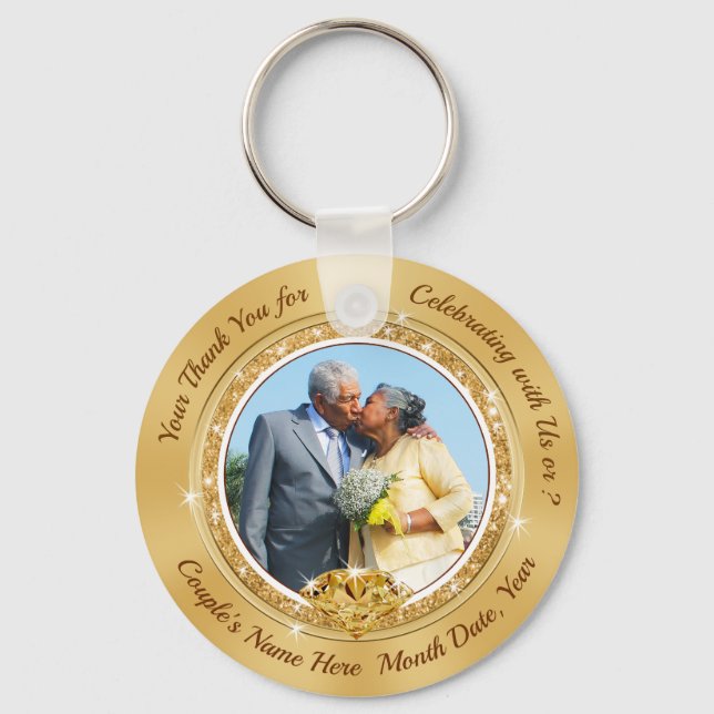 Chaveiro Foto: 50º Aniversário do Casamento Giveaways Favor (Frente)