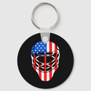 Chaveiro Foto Americana de 4 de julho de Hockey Goalie Mask