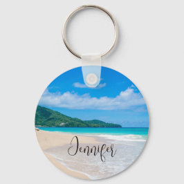 Chaveiro Foto Cênnica de Destino Tropical de Praia