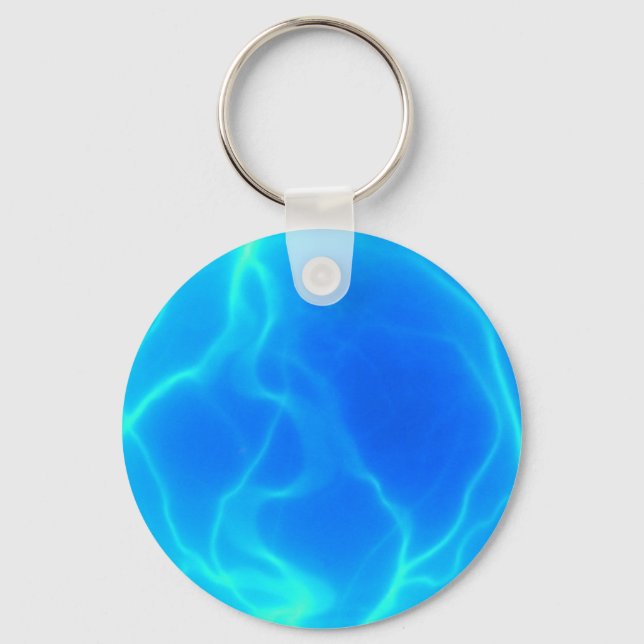 Chaveiro Foto da Bola de Plasma Azul Aqua (Frente)