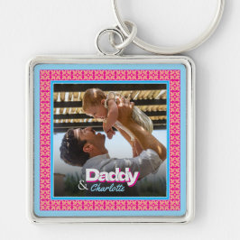 Chaveiro Foto da família personalizada - Pai com filha-filh