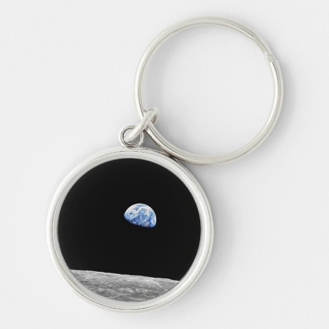 Chaveiro Foto da NASA Apollo 8 Earthrise Lua em Órbita Luna (Frente)