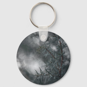 Chaveiro Foto da Natureza Floral Juniper Dark Moody
