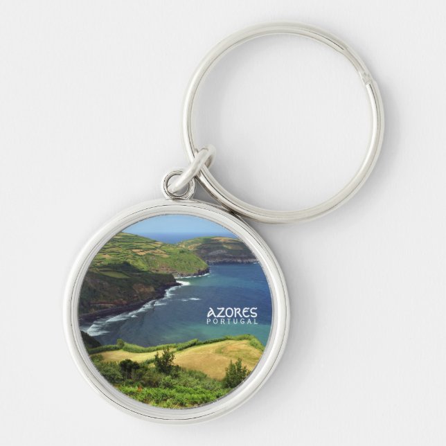 Chaveiro Foto das Ilhas Açores, Portugal (Frente)