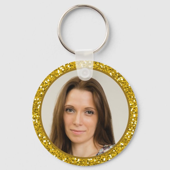 Chaveiro Foto de 50º aniversário Obrigado Favorece o Dourad (Verso)