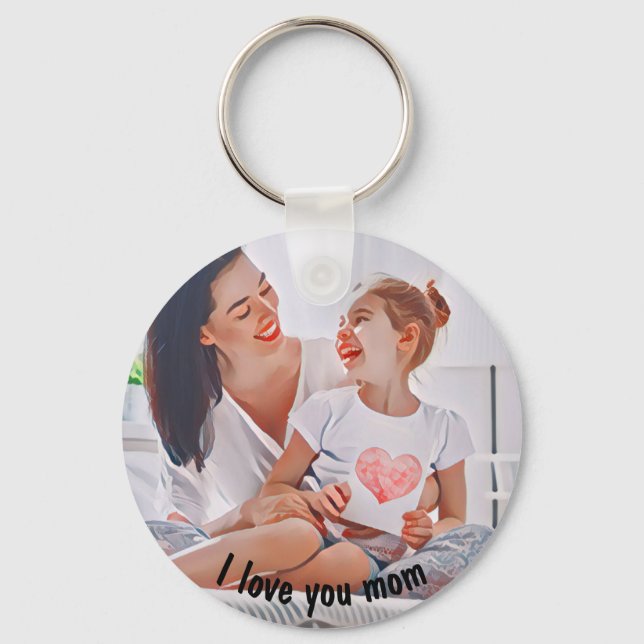 Chaveiro Foto de amor da mãe (Frente)