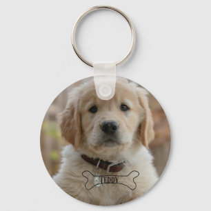 CHAVEIRO FOTO DE CACHORRINHO DE CÃO NOME OSSO MELHOR MÃE PA