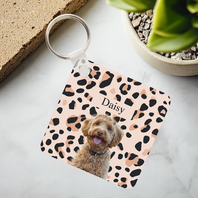 Chaveiro Foto de Cão de Impressão do Leopard Personalizado  (Criador carregado)
