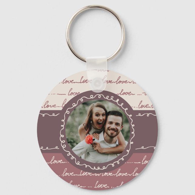 Chaveiro Foto de Casais de Amor (Frente)