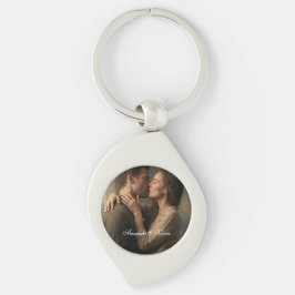 Chaveiro Foto de Casal & Nome Personalizado