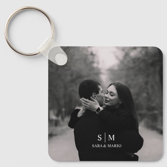 Chaveiro Foto de Casal Personalizada    (Frente)