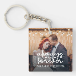 Chaveiro Foto de casamento sempre e sempre personalizada