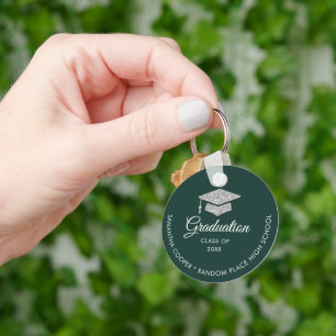 Chaveiro Foto de Formatura Verde 2024 Lembrança Qualquer Co