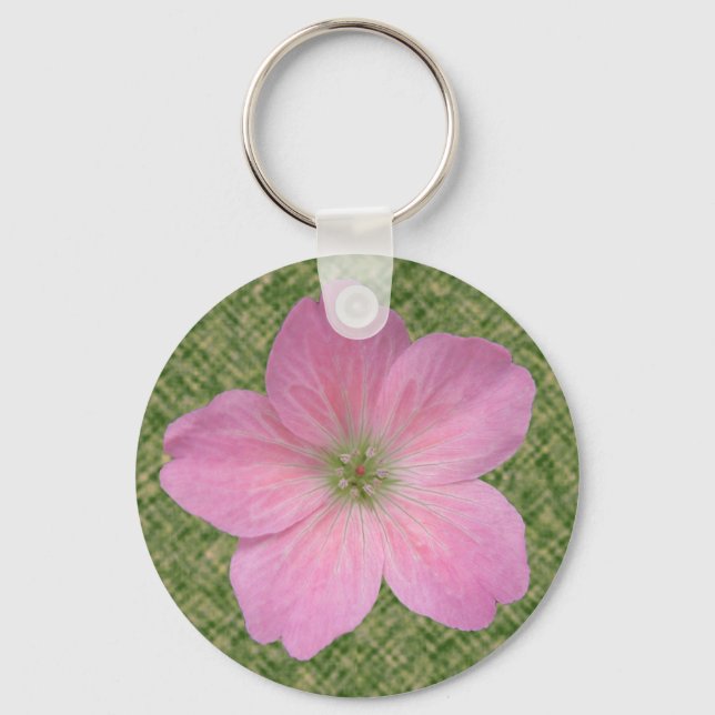 Chaveiro Foto de Geranium rosa-flor (Frente)