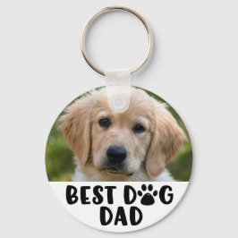 Chaveiro Foto de impressão da melhor forma de PAI do DOG mo