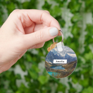Chaveiro Foto de Montanhas Alpinas Cênicas