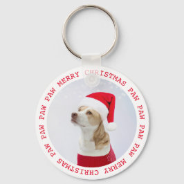Chaveiro Foto de Pet Personalizada de Natal