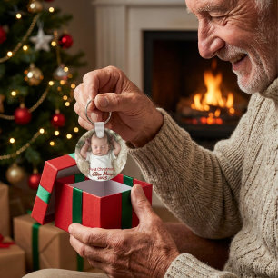 Chaveiro Foto do Bebê Primeiro Natal Personalizado