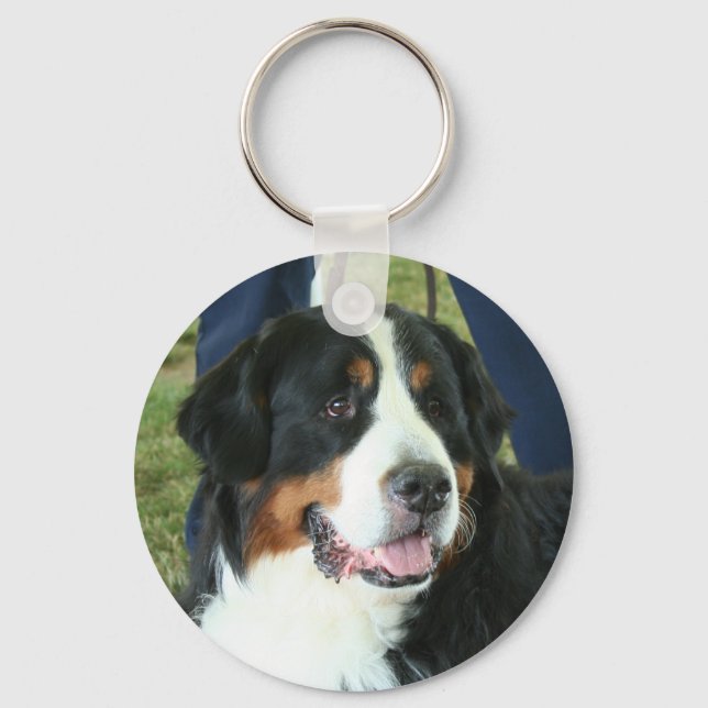 Chaveiro Foto do Cachorro da Montanha Bernese (Frente)