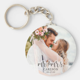 Chaveiro Foto do Casal moderno Sr. e Sra.