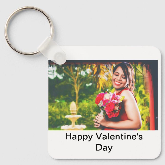 Chaveiro Foto do Feliz dia de os namorados personalizado (Frente)