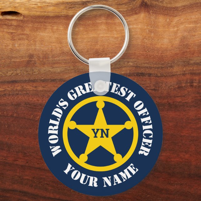 Chaveiro Foto do oficial da polícia de polícia personalizad (Frente)