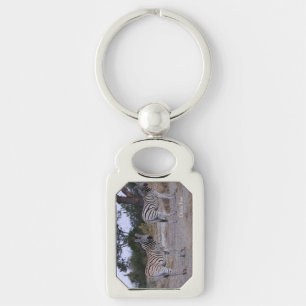 Chaveiro Foto do olhar duas vezes da zebra