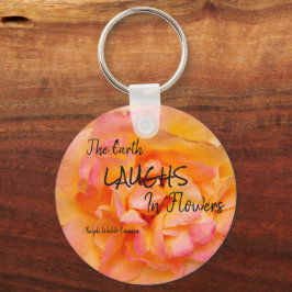 Chaveiro Foto do Rosa de Flor de Blend Amarelo Pêssego