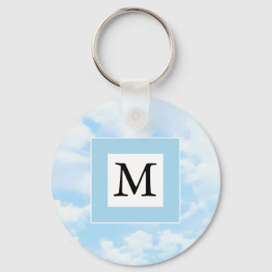Chaveiro Foto do Solteiro Personalizado do Soft Blue Sky In