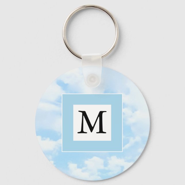 Chaveiro Foto do Solteiro Personalizado do Soft Blue Sky In (Frente)