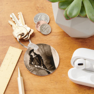 Chaveiro Foto do vintage da senhorita Annie Oakley Holding