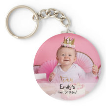 Foto e nome do primeiro aniversário da menina