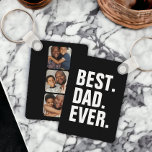 Chaveiro Foto e texto personalizados<br><div class="desc">Design seu próprio chaveiro personalizado,  perfeito para o Dia de os pais com o melhor pai de todos os tempos,  ou troque-o de acordo com suas necessidades - adicione sua própria foto e texto a esta ideia única de presente</div>