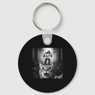 Chaveiro Foto Engraçada de Gato com Bigfoot 67 Meme Me